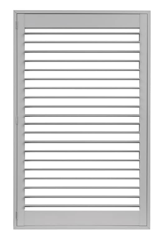 Shutter panel with a clean front and concealed tilt control